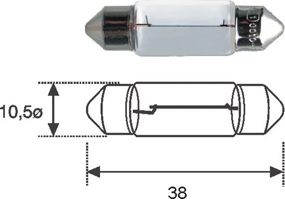 Bulb, licence plate light